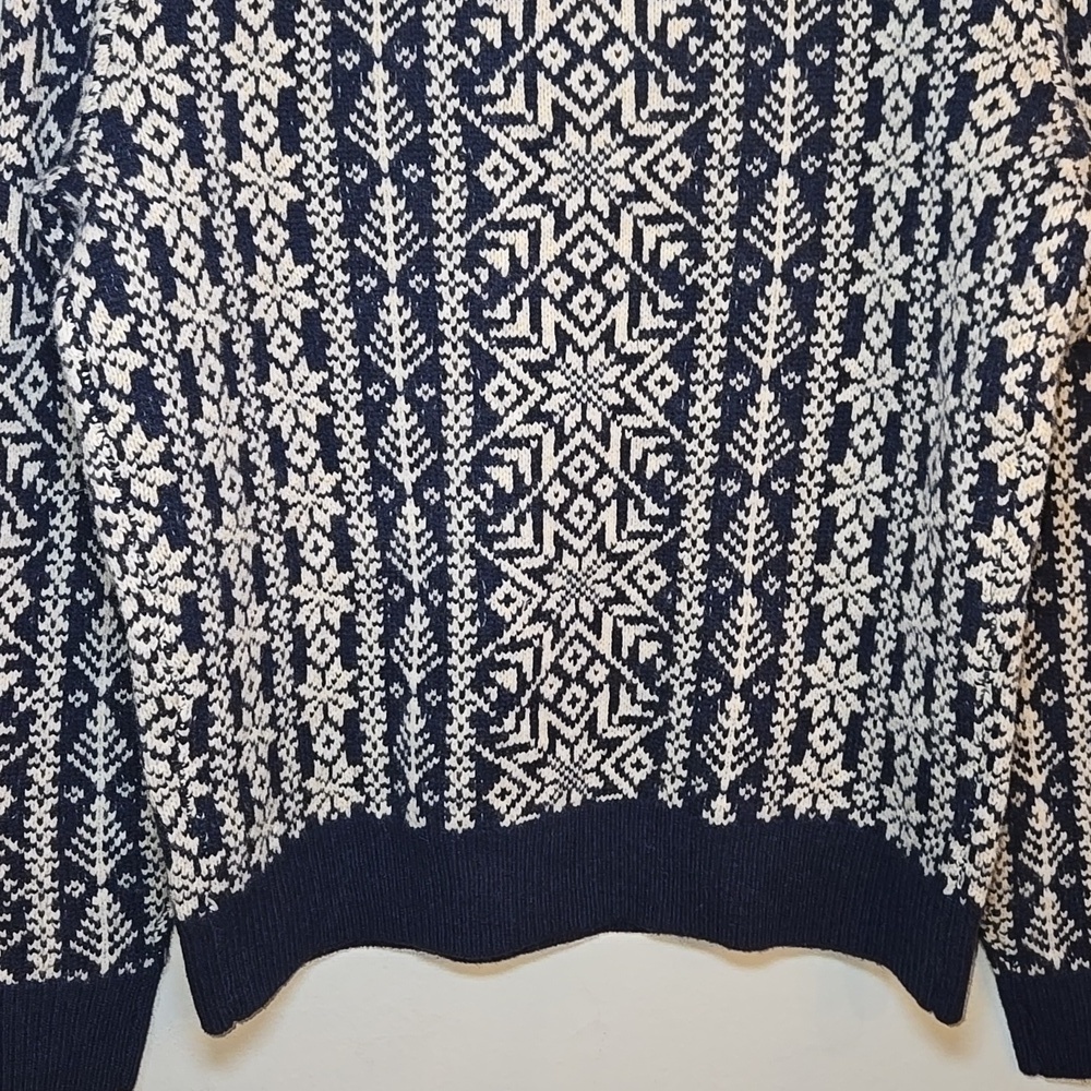 J. Crew Fair Isle Lambswool Half-Zip Pullover Turtleneck Knit Sweater NWOT - Picture 11 of 14